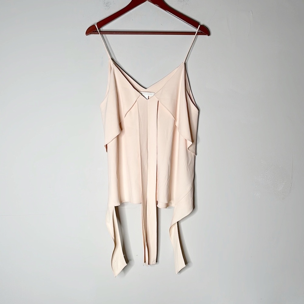 Jonathon Simkhai Silk Crepe Hanging Tank Top Blouse Apricot women size Medium - Picture 4 of 7
